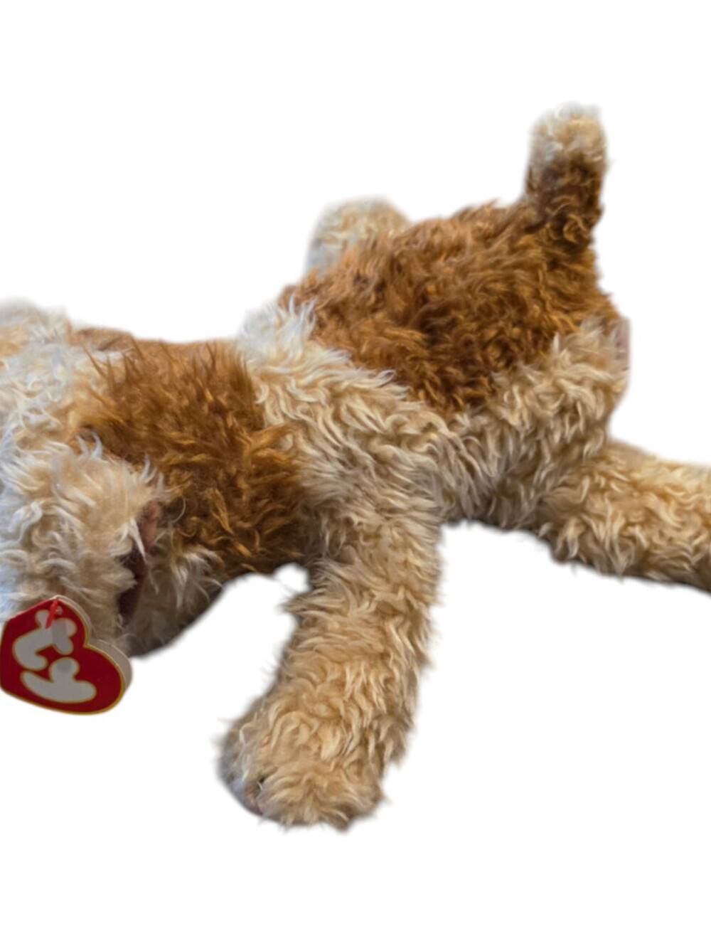 Ty Beanie Babies Classic Buddy Plush 1997 TAFFY the Shaggy Terrier Dog 10" Tan